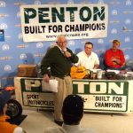 Penton motorcycle event with speaker and audience