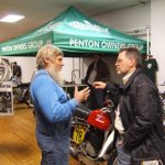 Penton Owners Group meeting with motorcycles on display.