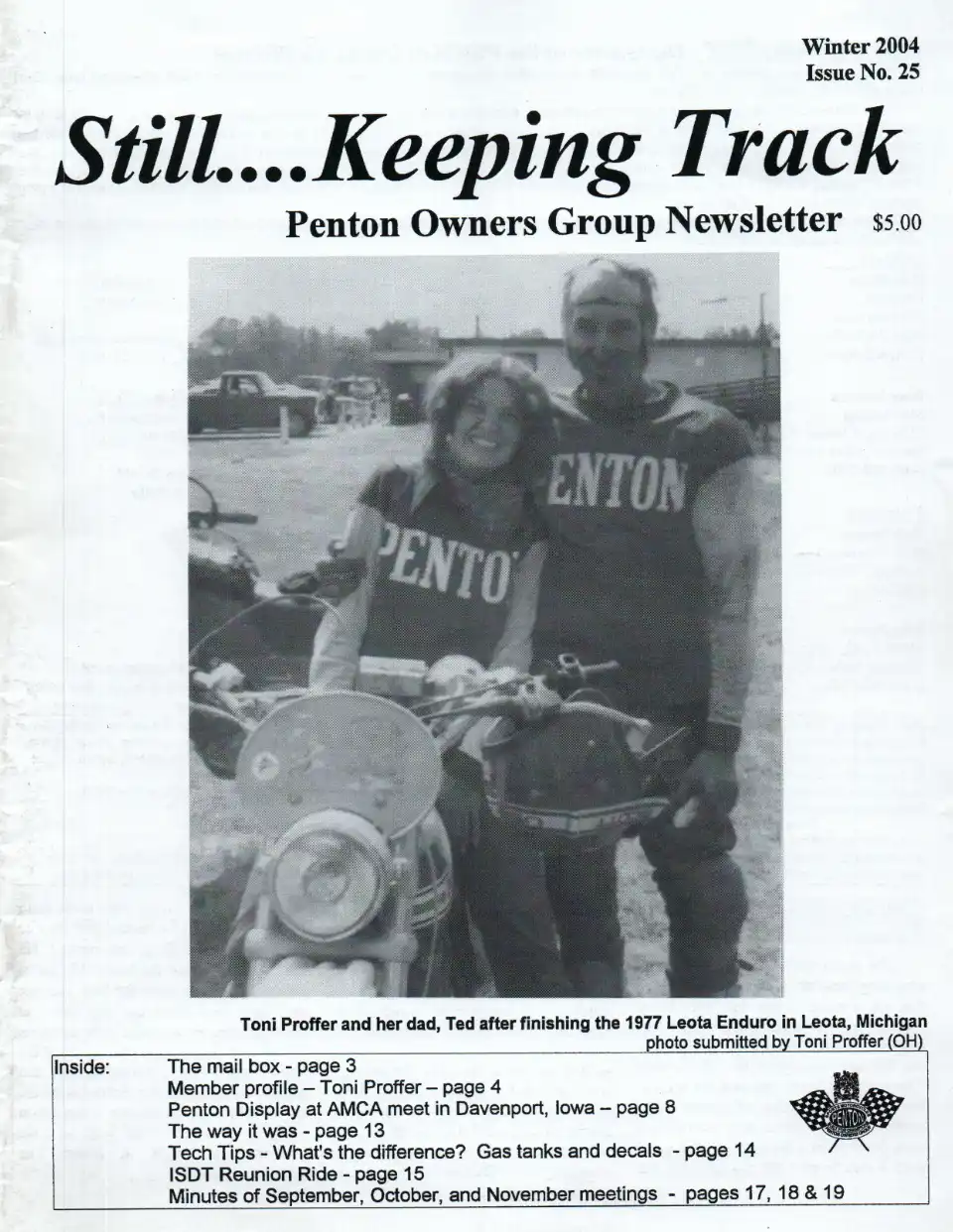 Penton Owners Group Newsletter Winter 2004 cover