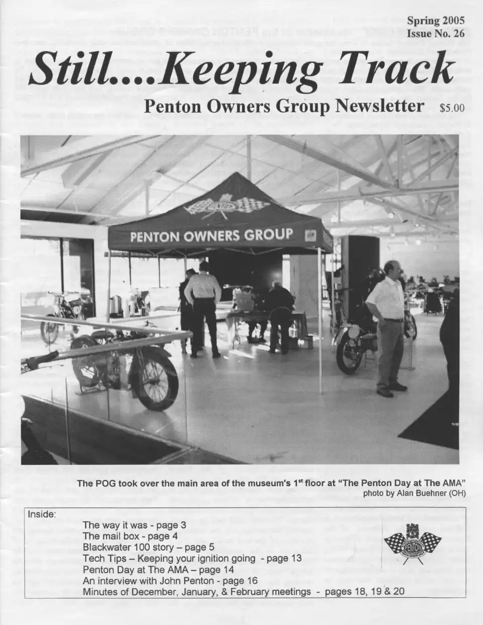 Penton Owners Group Newsletter, Spring 2005 cover.