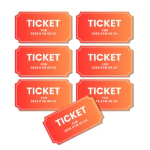 Seven orange tickets for a KTM 65 SX.